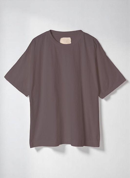 Reverse Cotton 32Gage Jersey,  #112986, SS Loose. Shape Crew Tee, DARK CHARCOAL