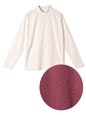 Reverse Cotton 32Gage Jersey, LS Reg. Shape Hi-Neck Tee, #112988, BURGANDY