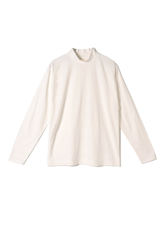 Reverse Cotton 32Gage Jersey, LS Reg. Shape Hi-Neck Tee, #112988, BURGANDY