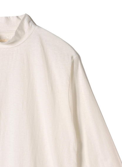 Reverse Cotton 32Gage Jersey, LS Reg. Shape Hi-Neck Tee, #112988, BURGANDY