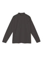 Reverse Cotton 32Gage Jersey, LS Reg. Shape Hi-Neck Tee, #112988, Black