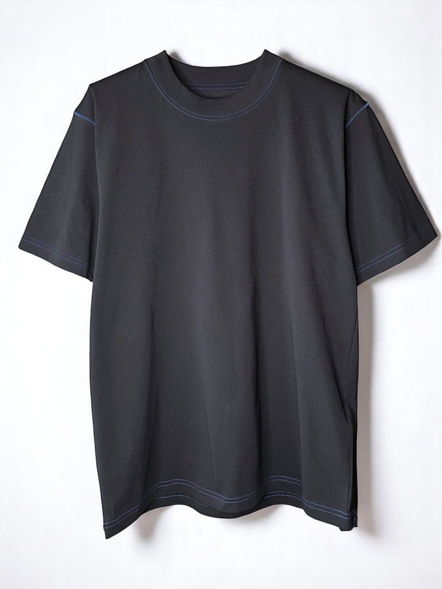 Non-Fuzz Heavyset JZ., #1310043, S/S CREW w/Union Stitch, BLACK W/BLUE