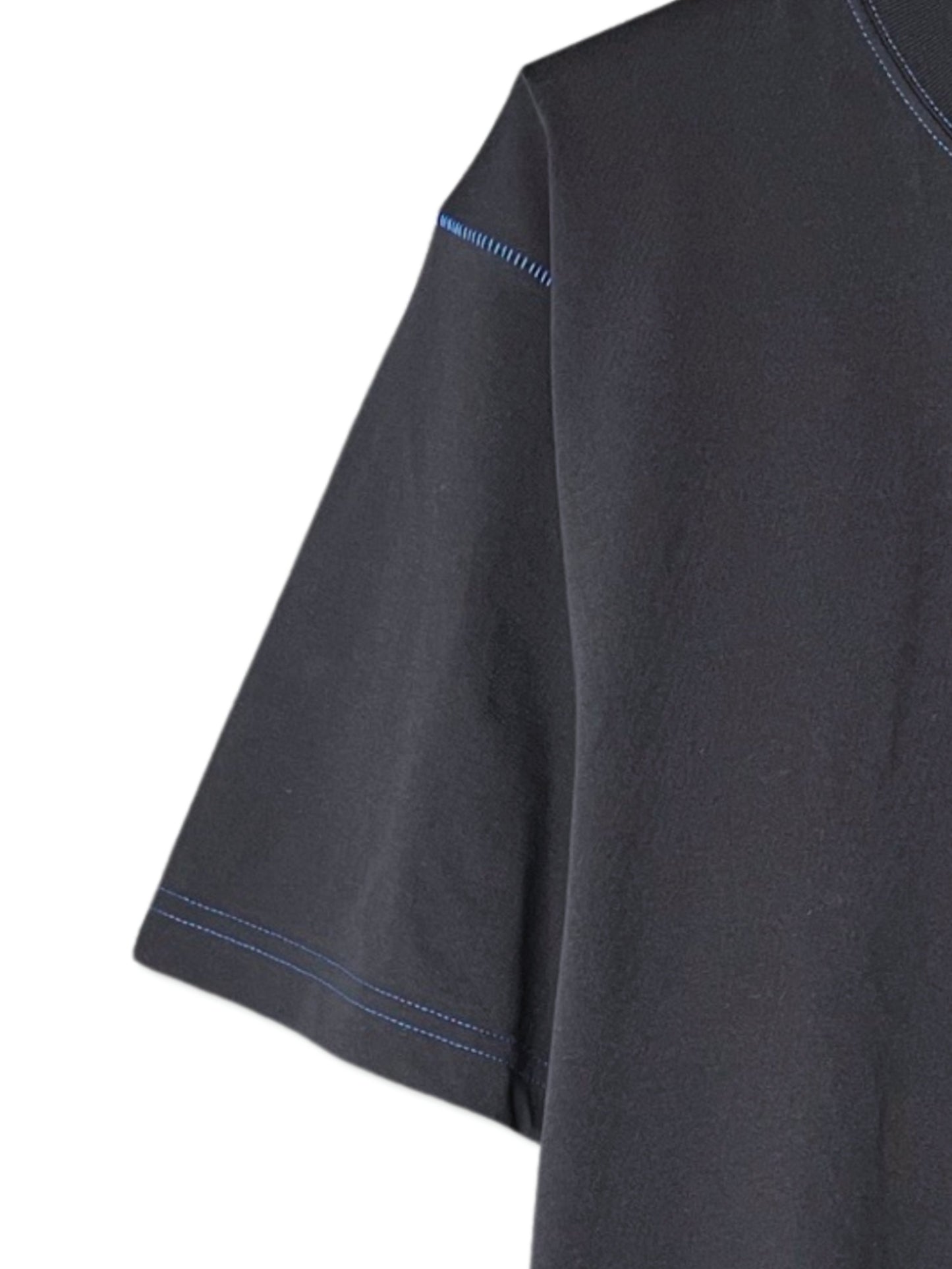 Non-Fuzz Heavyset JZ., #1310043, S/S CREW w/Union Stitch, BLACK W/BLUE