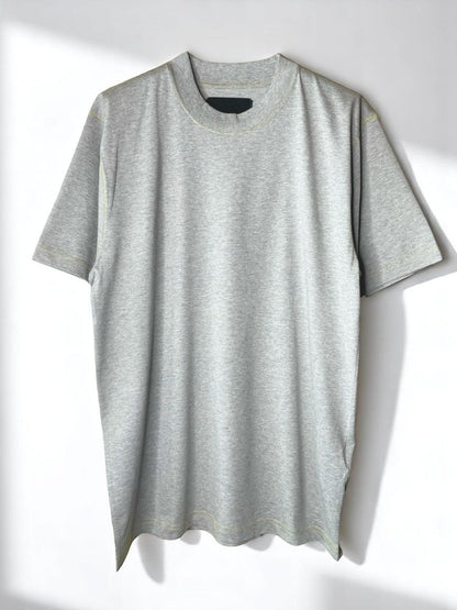 Non-Fuzz Heavyset JZ., #1310043, S/S CREW w/Union Stitch, Ht.GRY w/YEL