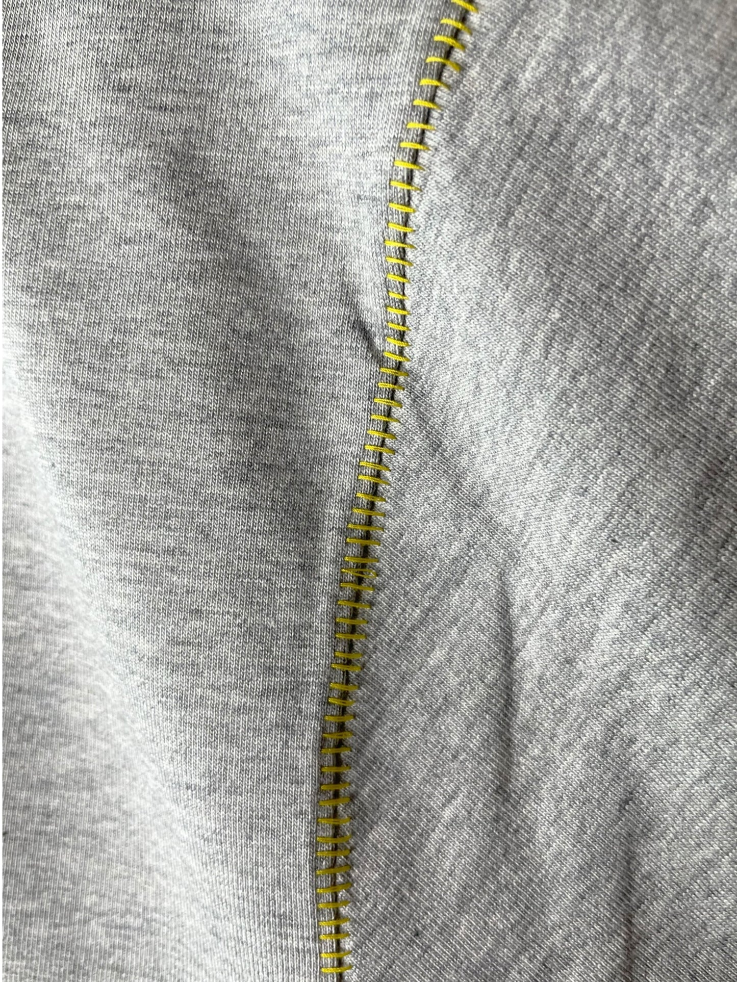 Non-Fuzz Heavyset JZ., #1310043, S/S CREW w/Union Stitch, Ht.GRY w/YEL
