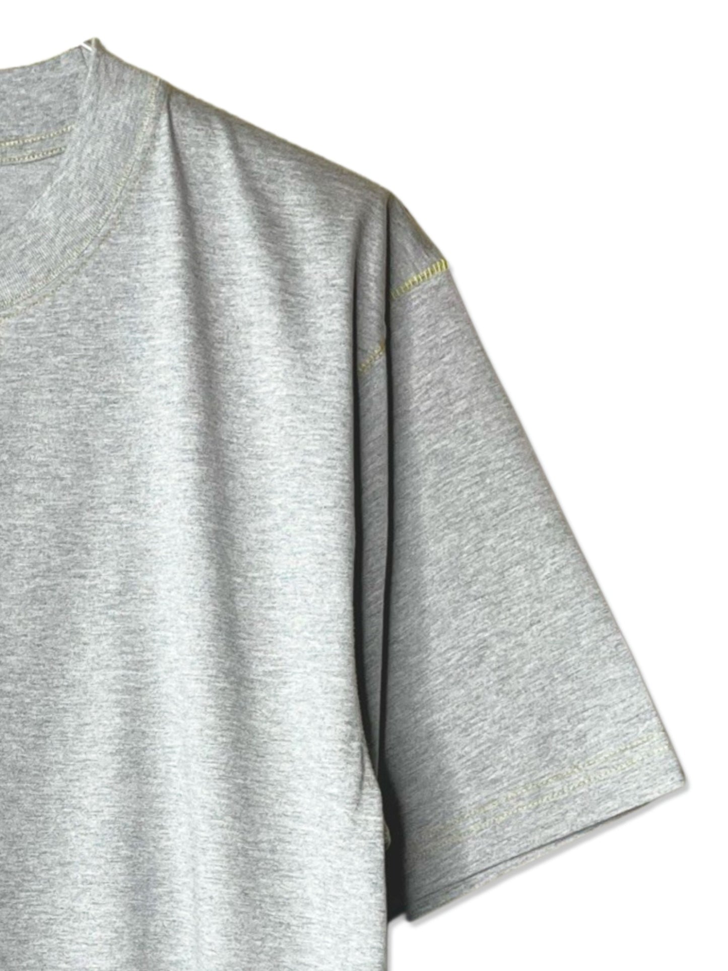 Non-Fuzz Heavyset JZ., #1310043, S/S CREW w/Union Stitch, Ht.GRY w/YEL