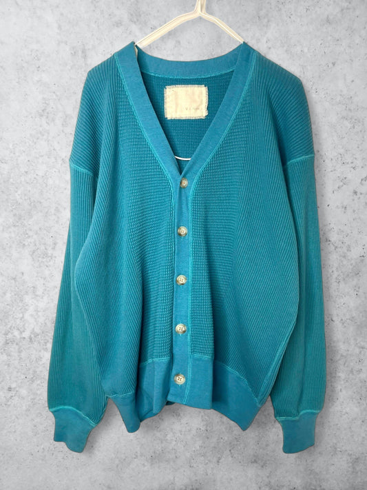 Waffle Rib Combo Tube,UNISEX Cardigan. #1410063, PEACOCK
