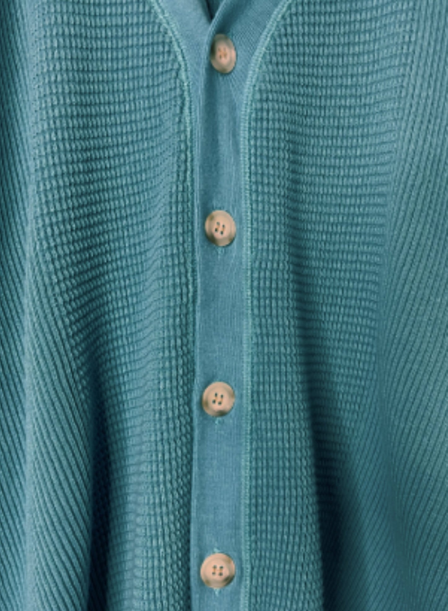 Waffle Rib Combo Tube,UNISEX Cardigan. #1410063, PEACOCK