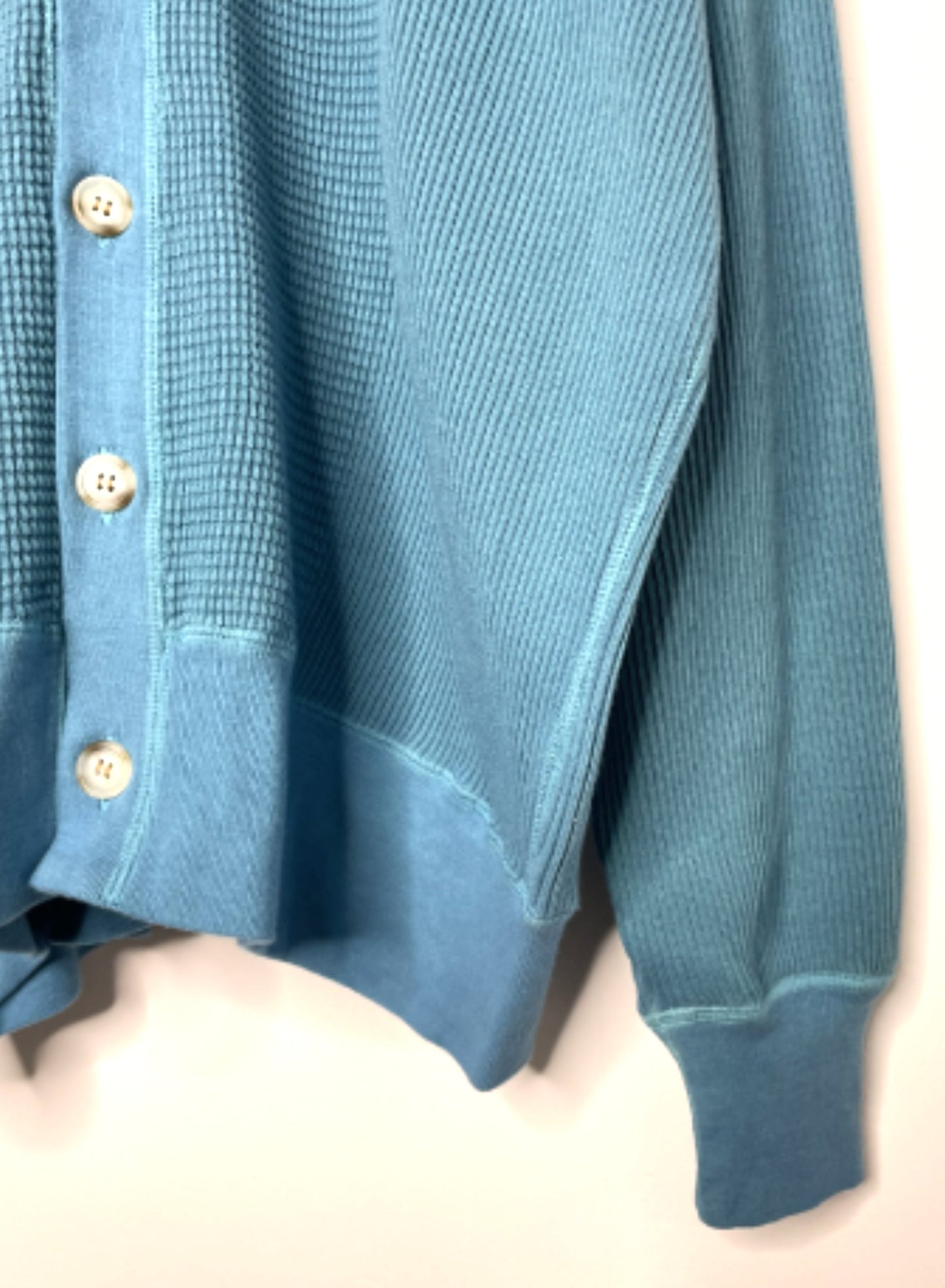 Waffle Rib Combo Tube,UNISEX Cardigan. #1410063, PEACOCK