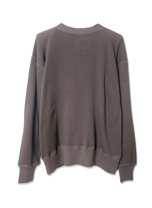 Waffle Rib Combo Tube,UNISEX Cardigan. #1410063, CHARCOAL