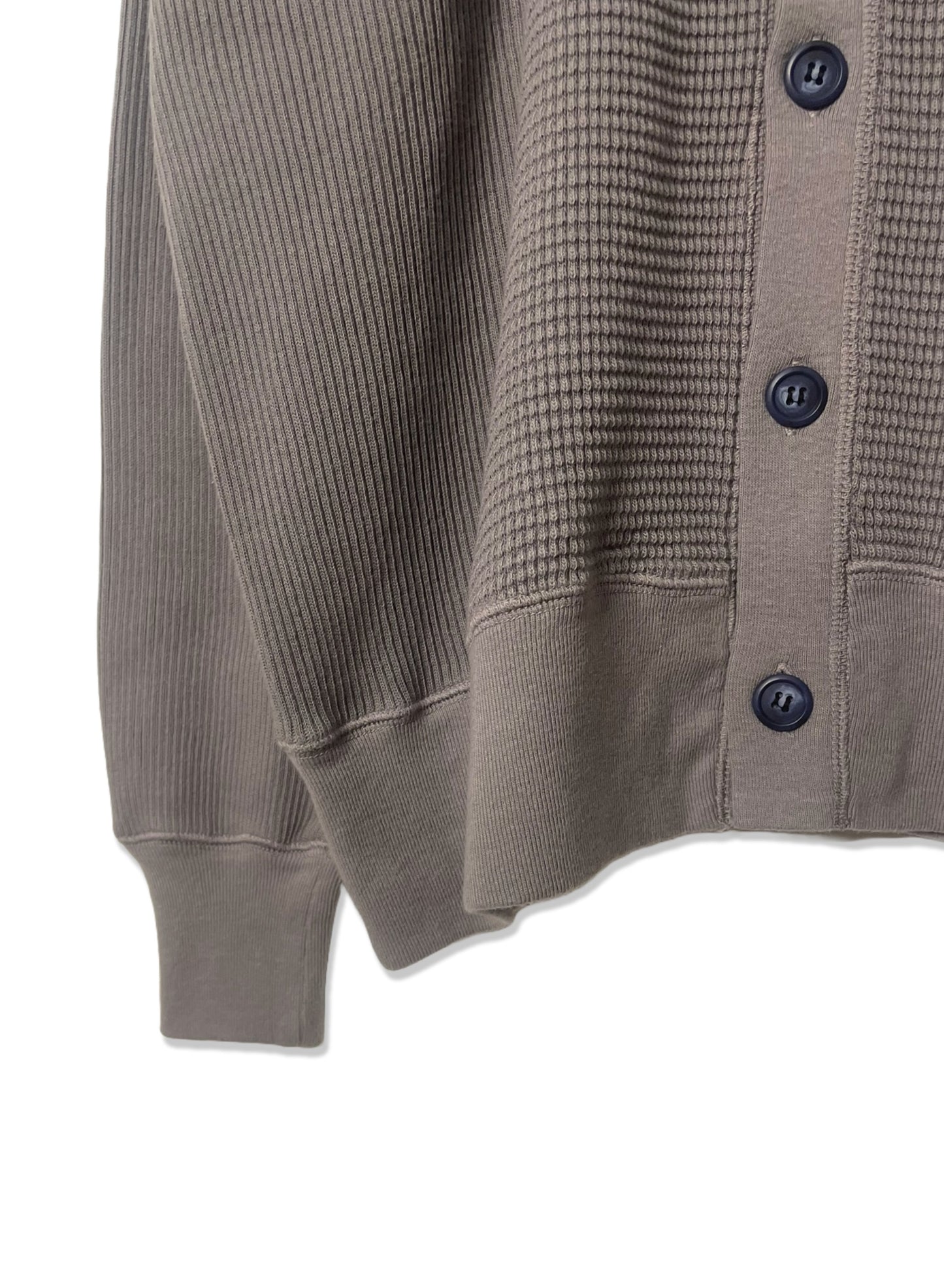 Waffle Rib Combo Tube,UNISEX Cardigan. #1410063, CHARCOAL