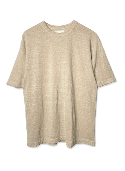 Hemp Jersey, S/S CREW, VLR1410064, Hemp 100%, SAND KHAKI
