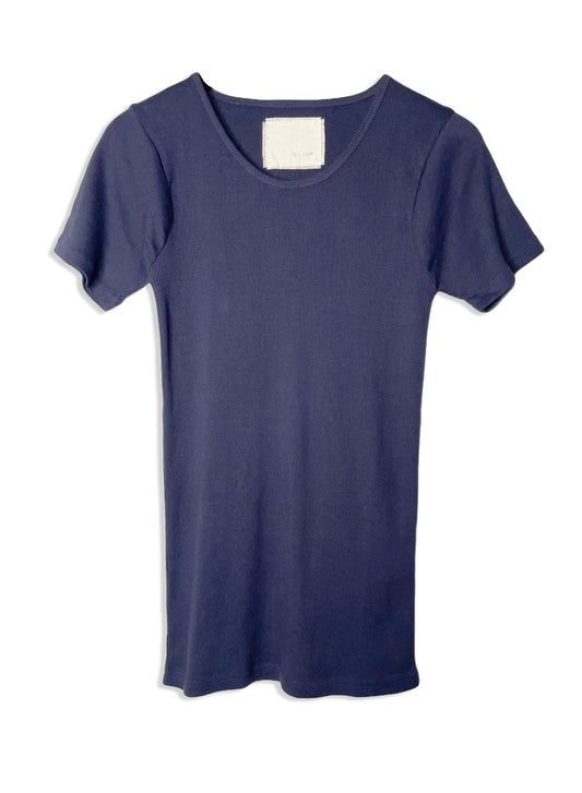 Cotton Cashmere Rib, SS Crew, #891-671, 90%cotton 10%cashmere, NAVY