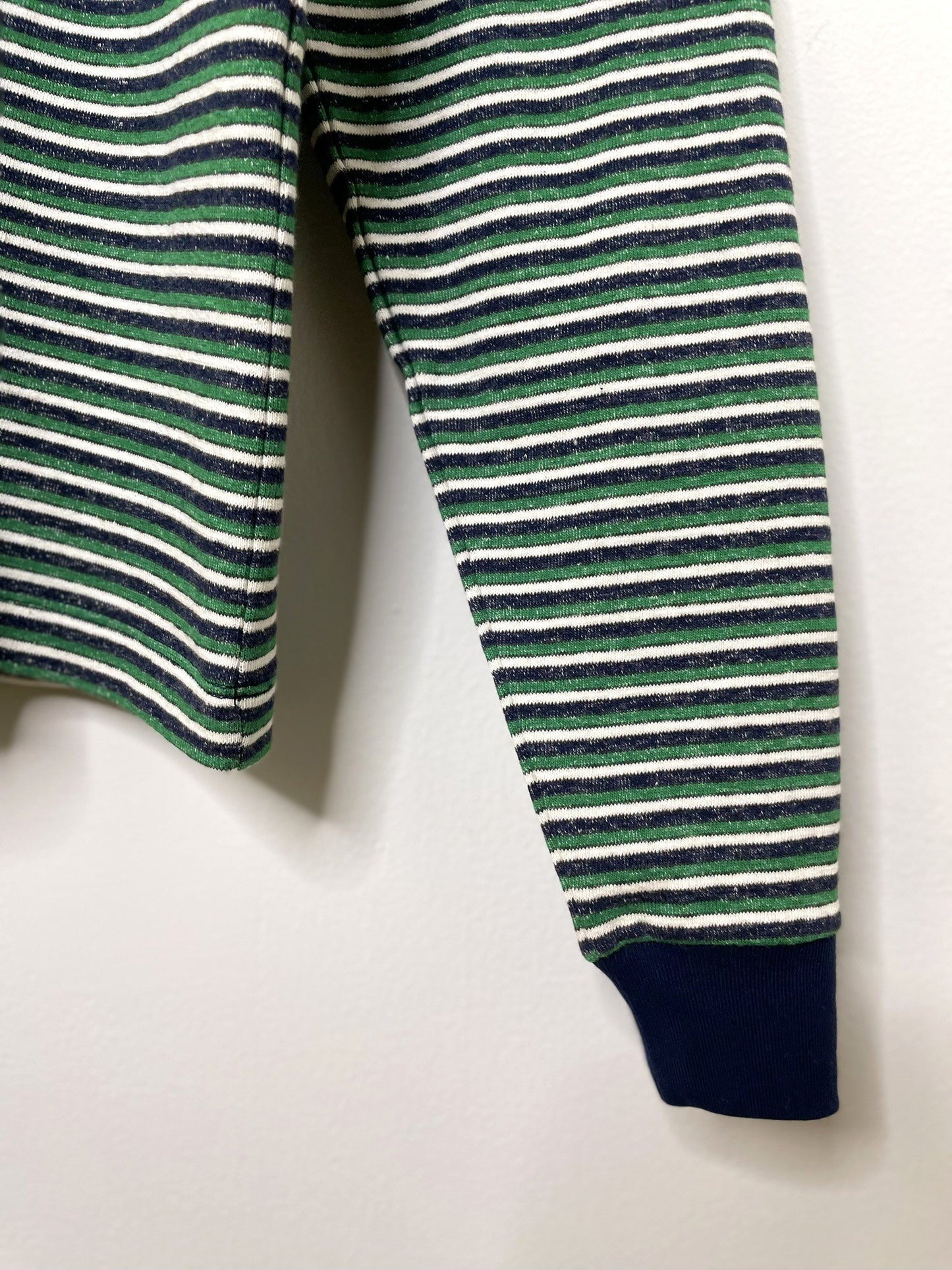 Recycled Cotton Multi Boarder JZ., 100% COTTON, SS CREW T-SHIRTS, 1520087,  GREEN-NAVY