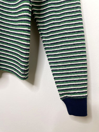 Recycled Cotton Multi Boarder JZ., 100% COTTON, SS CREW T-SHIRTS, 1520087,  GREEN-NAVY