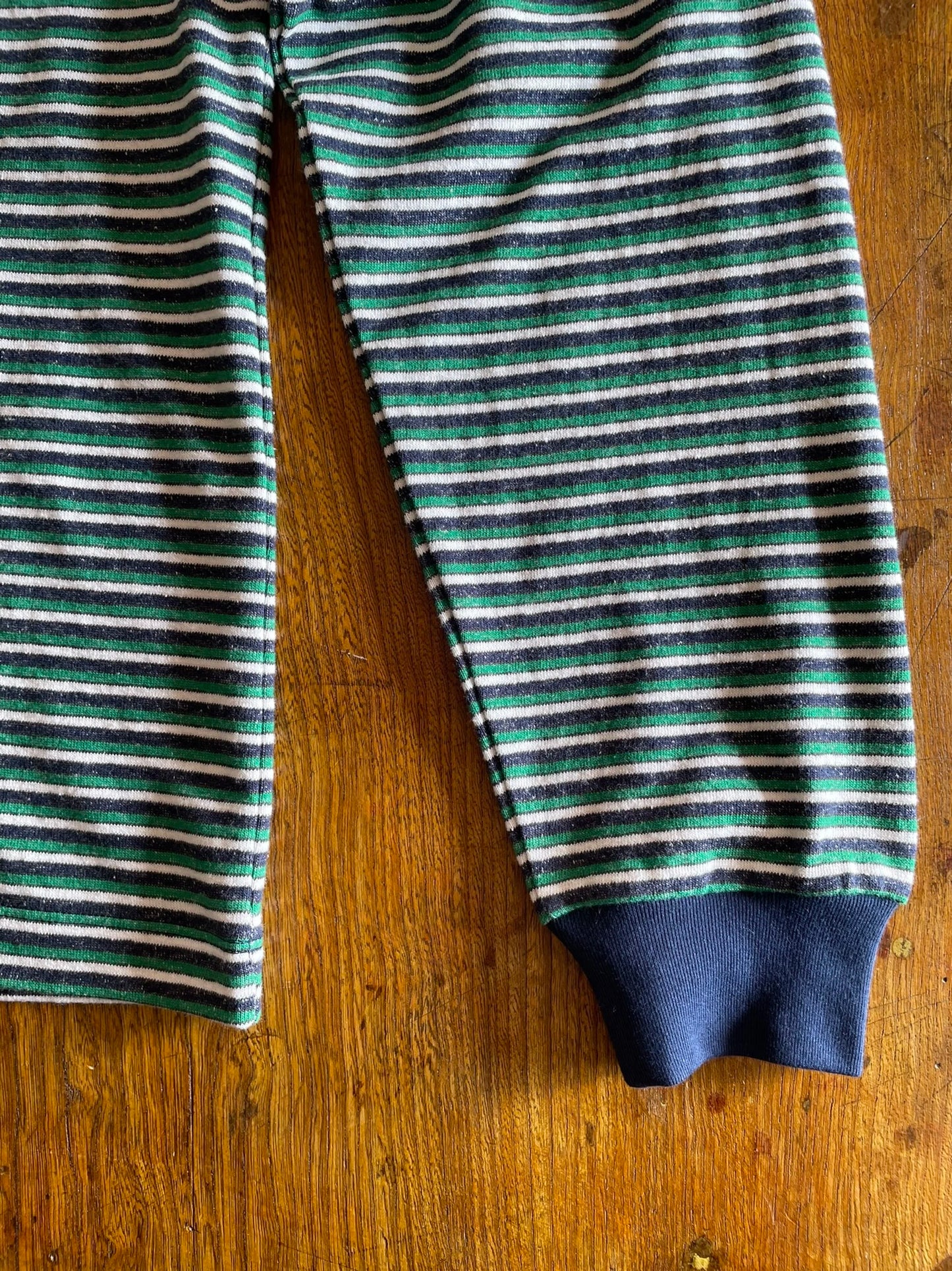 Recycled Cotton Multi Boarder JZ., 100% COTTON, SS CREW T-SHIRTS, 1520087,  GREEN-NAVY