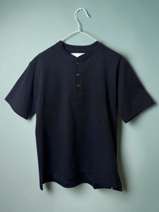 ヴィンテージヘビージャージー 半袖ルーズヘンリーネック Tシャツ #1610111　コットン100％