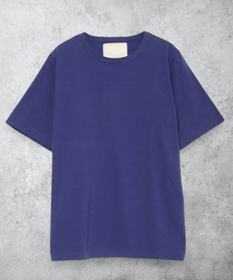 Old Cotton JZ Combo SS Crew Back Panel Contrast,100%Cotton x 70%Cotton30%Polyester, #181759, NAVY