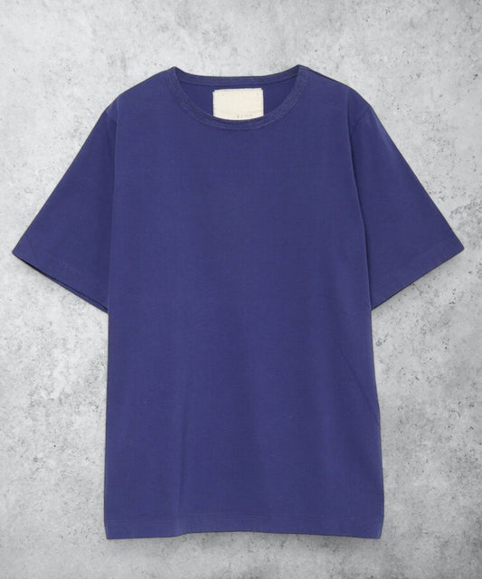 Old Cotton JZ Combo SS Crew Back Panel Contrast,100%Cotton x 70%Cotton30%Polyester, #181759, NAVY