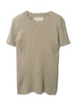 Waffle Rib Combo, #311711, SS CREW TOP, SAND KHAKI