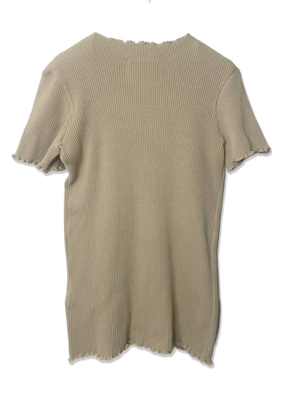 Waffle Rib Combo, #311711, SS CREW TOP, SAND KHAKI