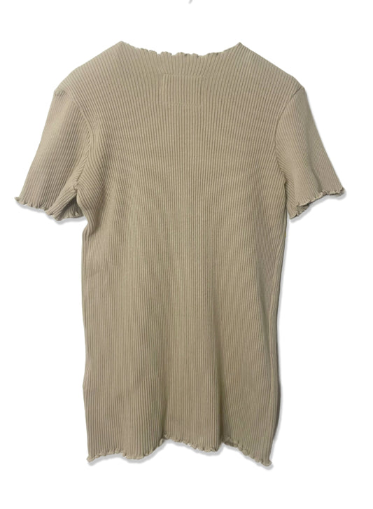 Waffle Rib Combo, #311711, SS CREW TOP, SAND KHAKI