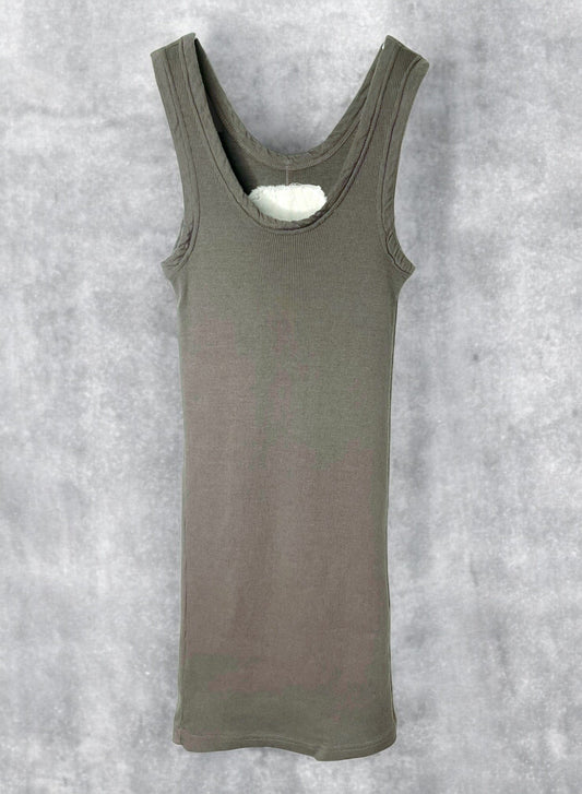 Cotton Cashmere Rib, TANKTOP, #322736, 90%cotton 10%cashmere, CHARCOAL