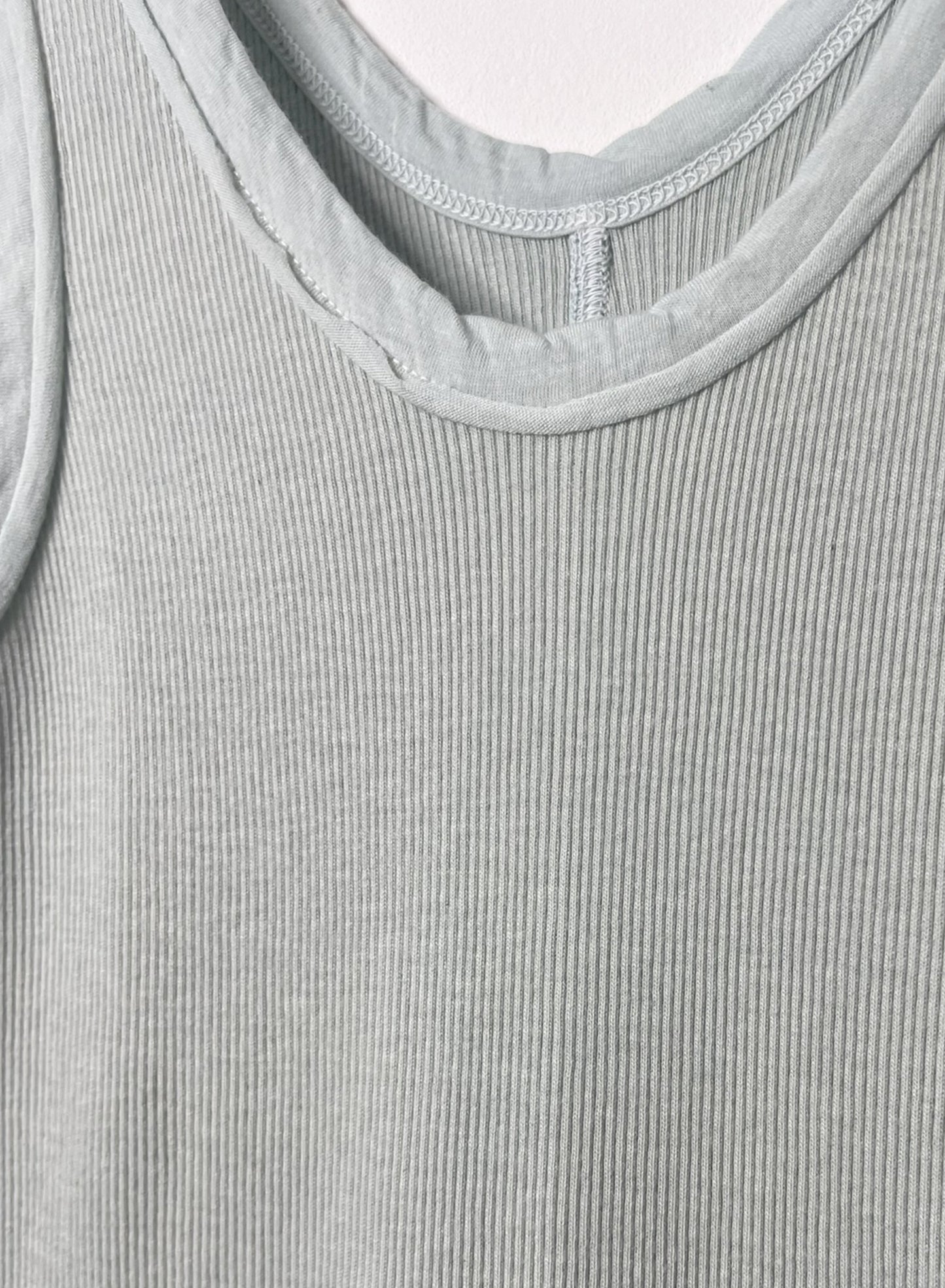 Cotton Cashmere Rib, TANKTOP, #322736, 90%cotton 10%cashmere, DUST MINT