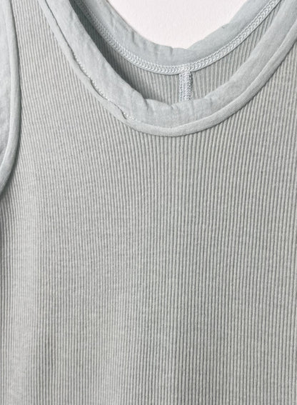 Cotton Cashmere Rib, TANKTOP, #322736, 90%cotton 10%cashmere, DUST MINT