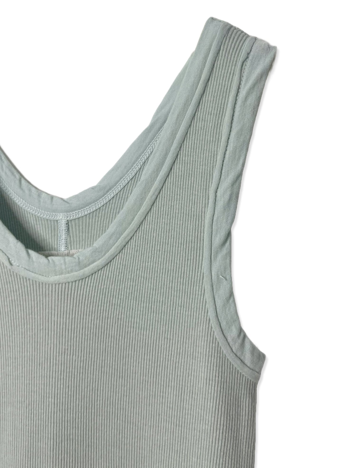 Cotton Cashmere Rib, TANKTOP, #322736, 90%cotton 10%cashmere, DUST MINT