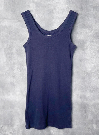 Cotton Cashmere Rib, TANKTOP, #322736, 90%cotton 10%cashmere, NAVY