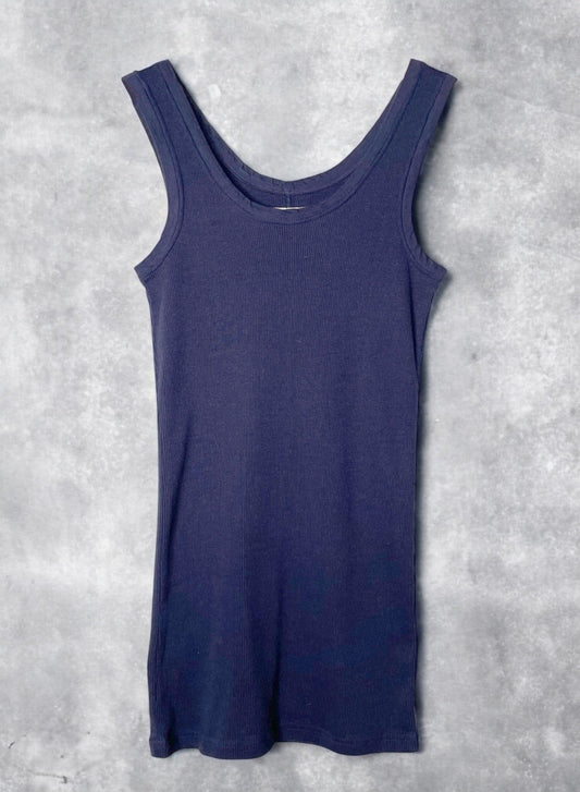 Cotton Cashmere Rib, TANKTOP, #322736, 90%cotton 10%cashmere, NAVY