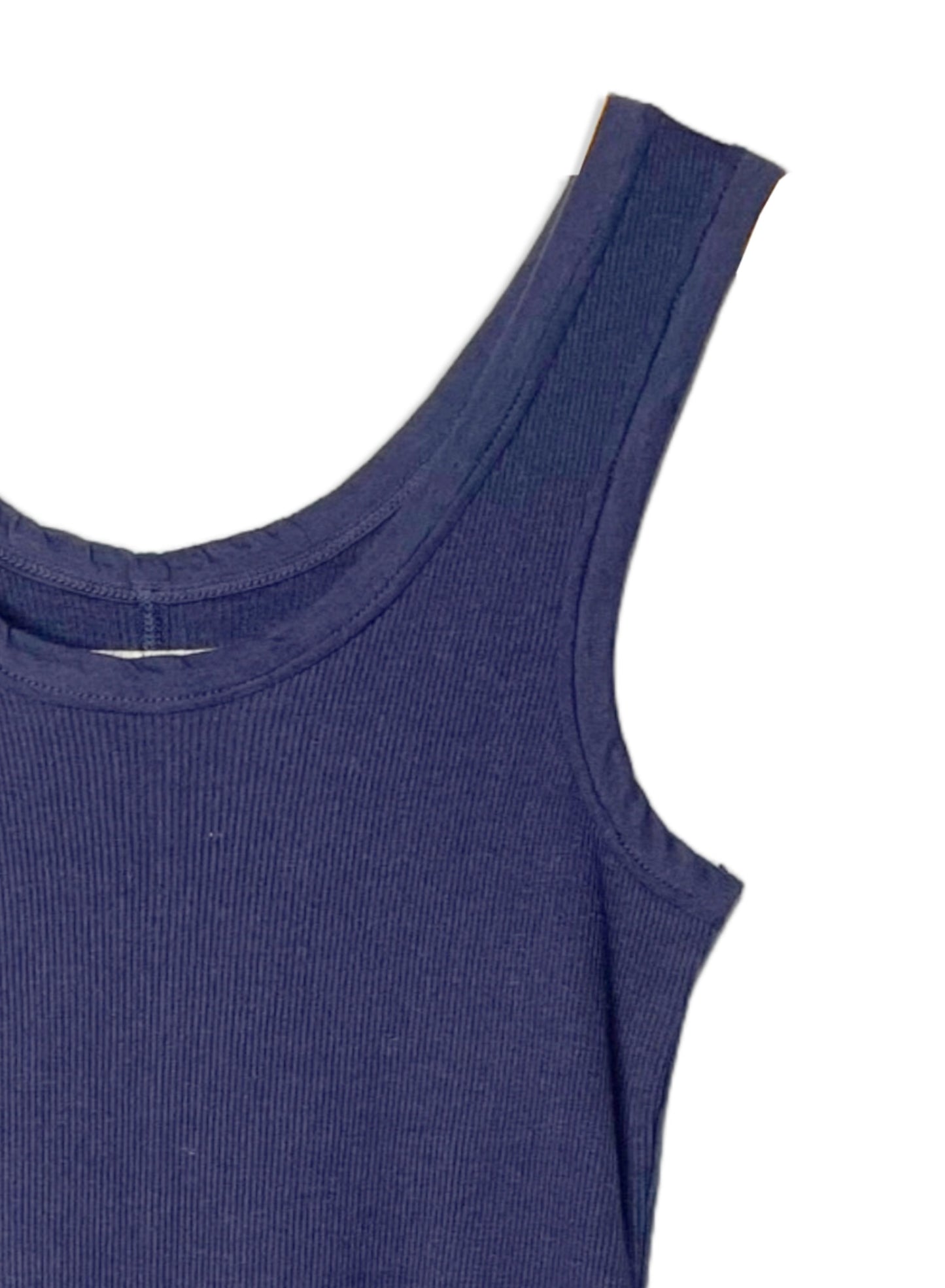 Cotton Cashmere Rib, TANKTOP, #322736, 90%cotton 10%cashmere, NAVY