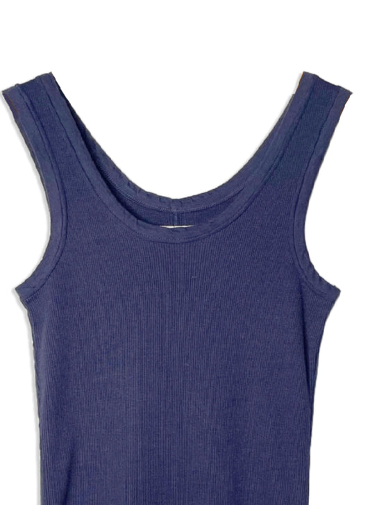 Cotton Cashmere Rib, TANKTOP, #322736, 90%cotton 10%cashmere, NAVY