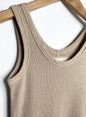 Cotton Cashmere Rib, TANKTOP, #322736, 90%cotton 10%cashmere, SAND KHAKI