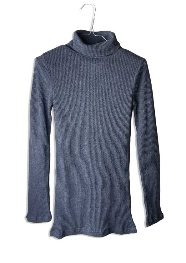 Gauze Rib, LS Turtle, cotton 100%  STYLE #  332751, ONE SIZE, charcoal