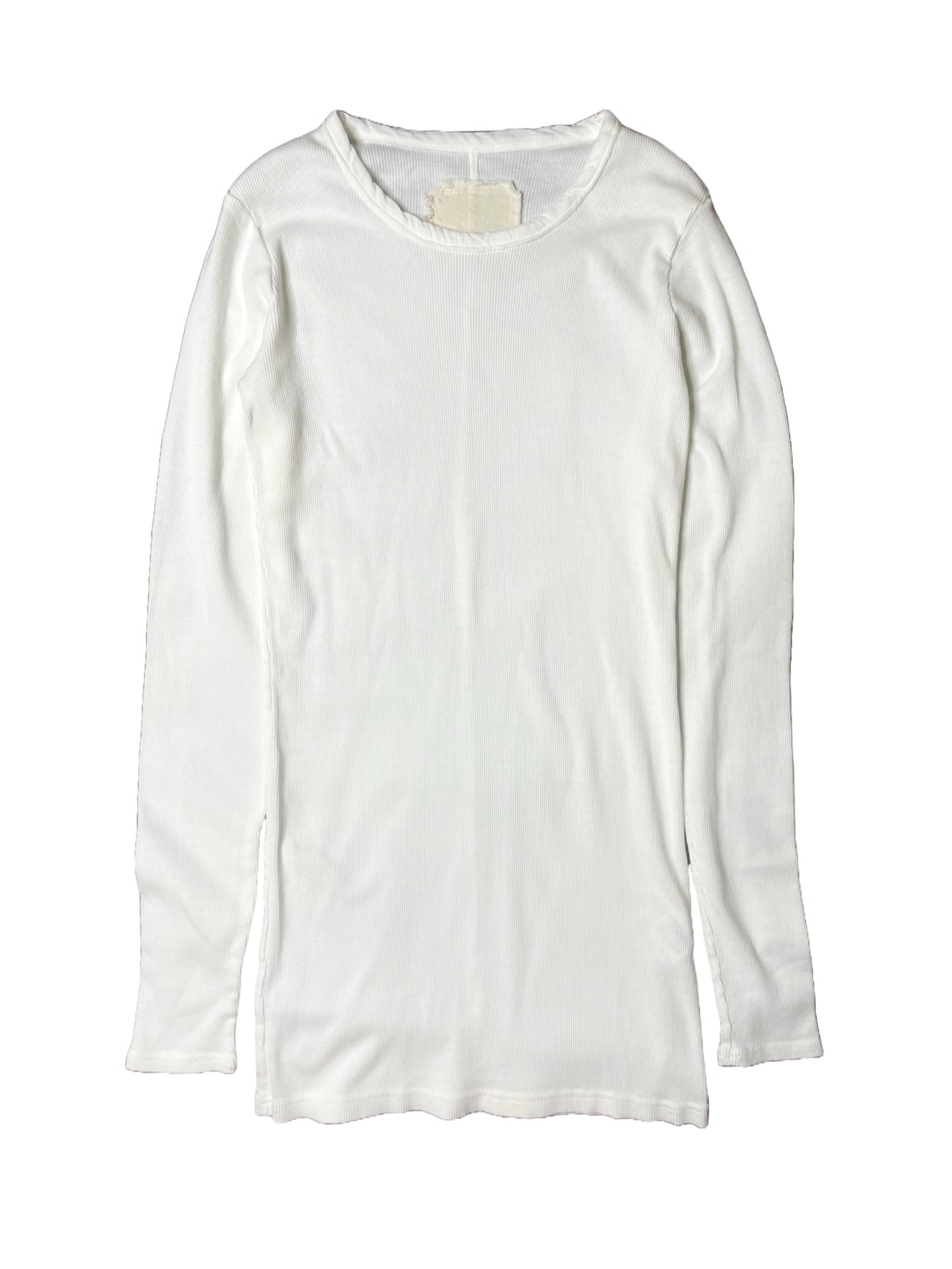 Cotton Cashmere Rib, LS CREW, #392662, 90%cotton 10%cashmere, WHITE