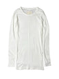 Cotton Cashmere Rib, LS CREW, #392662, 90%cotton 10%cashmere, WHITE