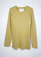 Cotton Cashmere Rib, LS CREW, #392662, 90%cotton 10%cashmere, GOLD