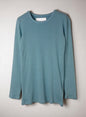 Cotton Cashmere Rib, LS CREW, #392662, 90%cotton 10%cashmere, PEACOCK