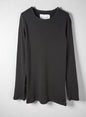 Cotton Cashmere Rib, LS CREW, #392662, 90%cotton 10%cashmere, BLACK