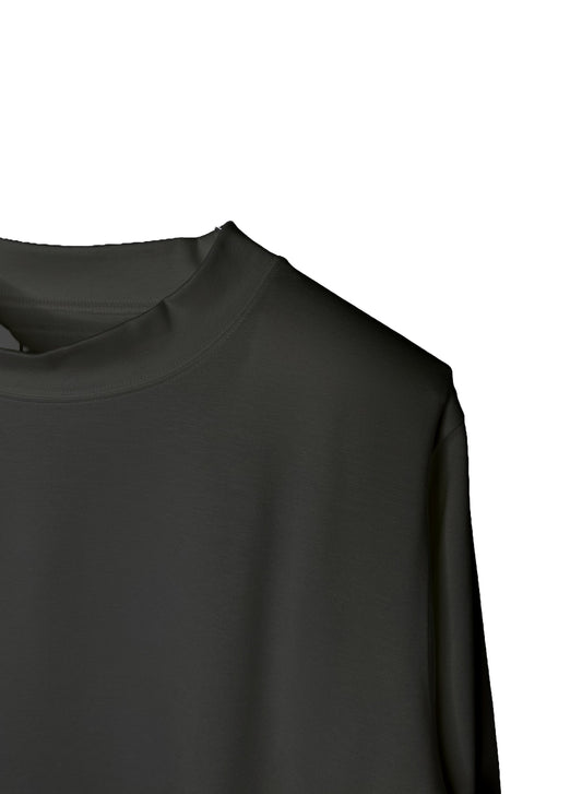 Stretch Ponte Blend , 69% Rayon 29% NYLON  2% POLYURETHANE, #VLR722095, LS CREW, BLACK