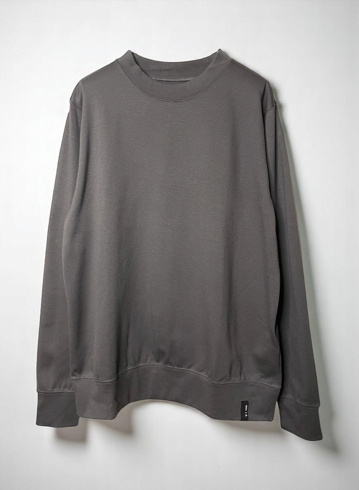 Stretch Ponte Blend , 69% Rayon  29% NYLON  2% POLYURETHANE, #VLR722095, LS CREW, GREY