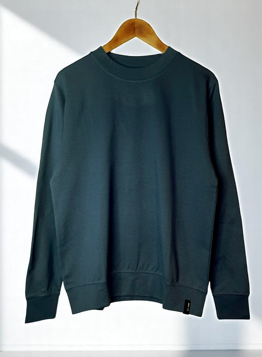 Stretch Ponte Blend , 69% Rayon 29% NYLON  2% POLYURETHANE, #VLR722095, LS CREW, BLACK