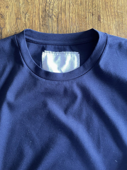 SUPIMA COTTON SMOOTH, #731110, S/S CREW, NAVY
