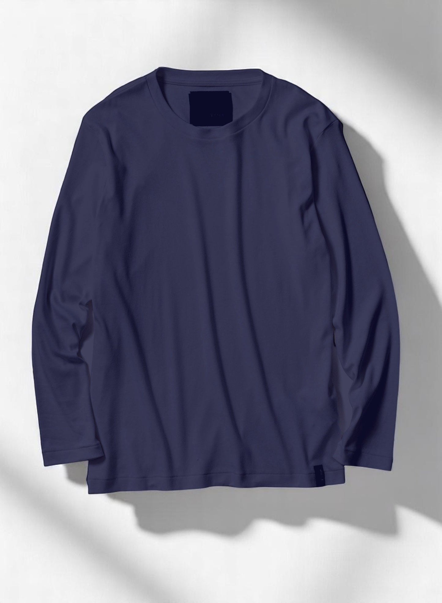 Baby Cotton Smooth, LS Crew T-shirts, NAVY, #782021M