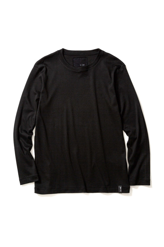 Baby Cotton Smooth, LS Crew T-shirts, BLACK,  #782021M