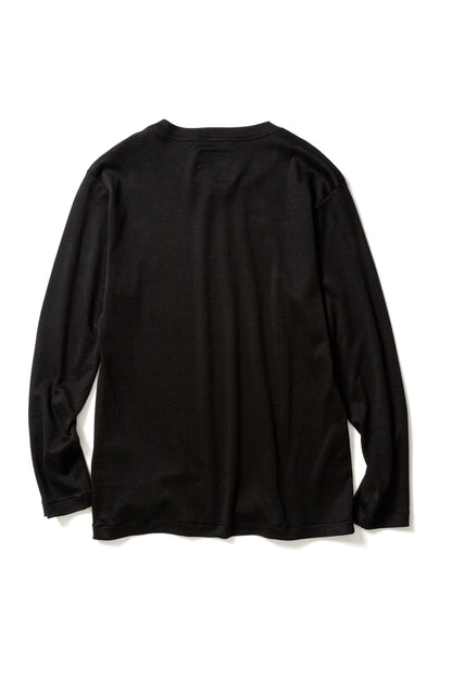 Baby Cotton Smooth, LS Crew T-shirts, BLACK,  #782021M
