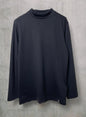 Men's  SUPIMA COTTON SMOOTH, #792041 LS MOCH NECK, BLACK