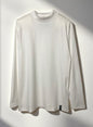 Men's  SUPIMA COTTON SMOOTH, #792041 LS MOCH NECK, WHITE